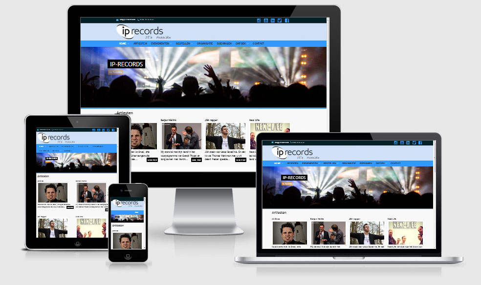 Responsive website voor IP-Records