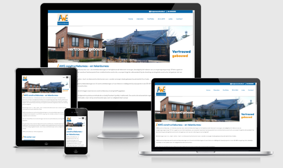 Nieuwe website voor AWE Constructie