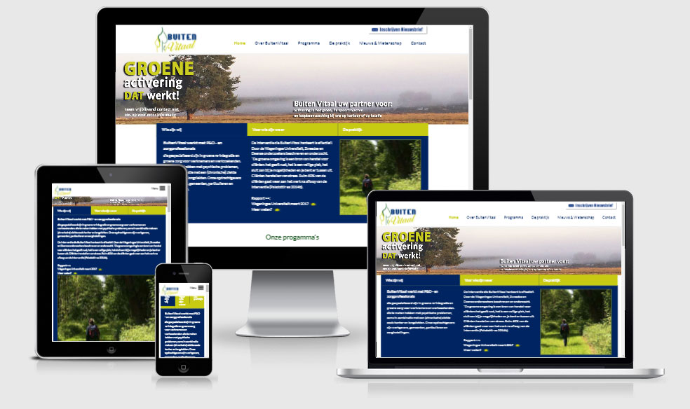 Restyle naar een responsive website voor BuitenVitaal