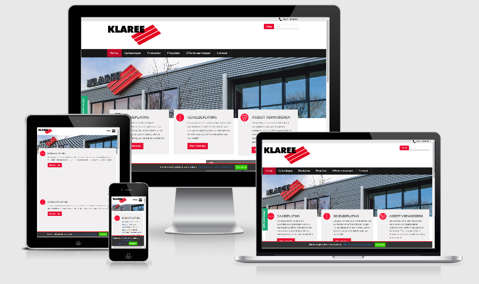 Website voor Klaree B.V. uit Dronten