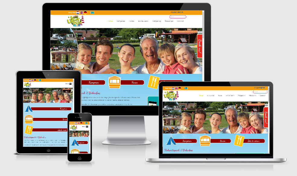 Responsive website voor Vakantiepark t Urkerbos